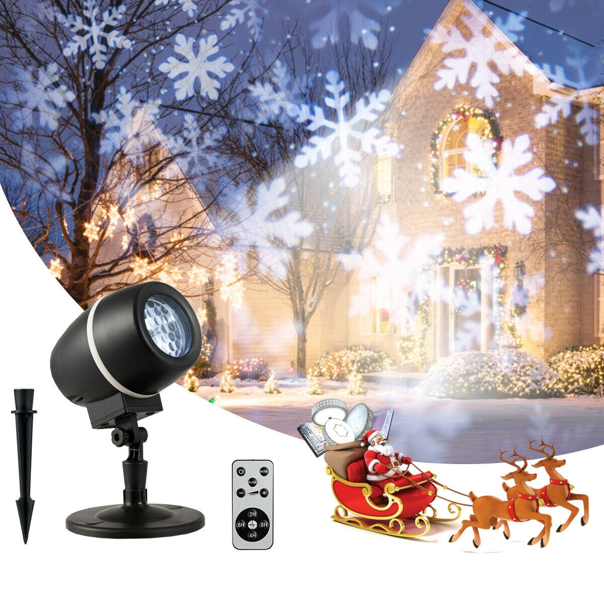 Outdoor Waterproof Snowflake LED Projector with Remote DirectDeals Gobo Projector on Tampa Home & Garden Store