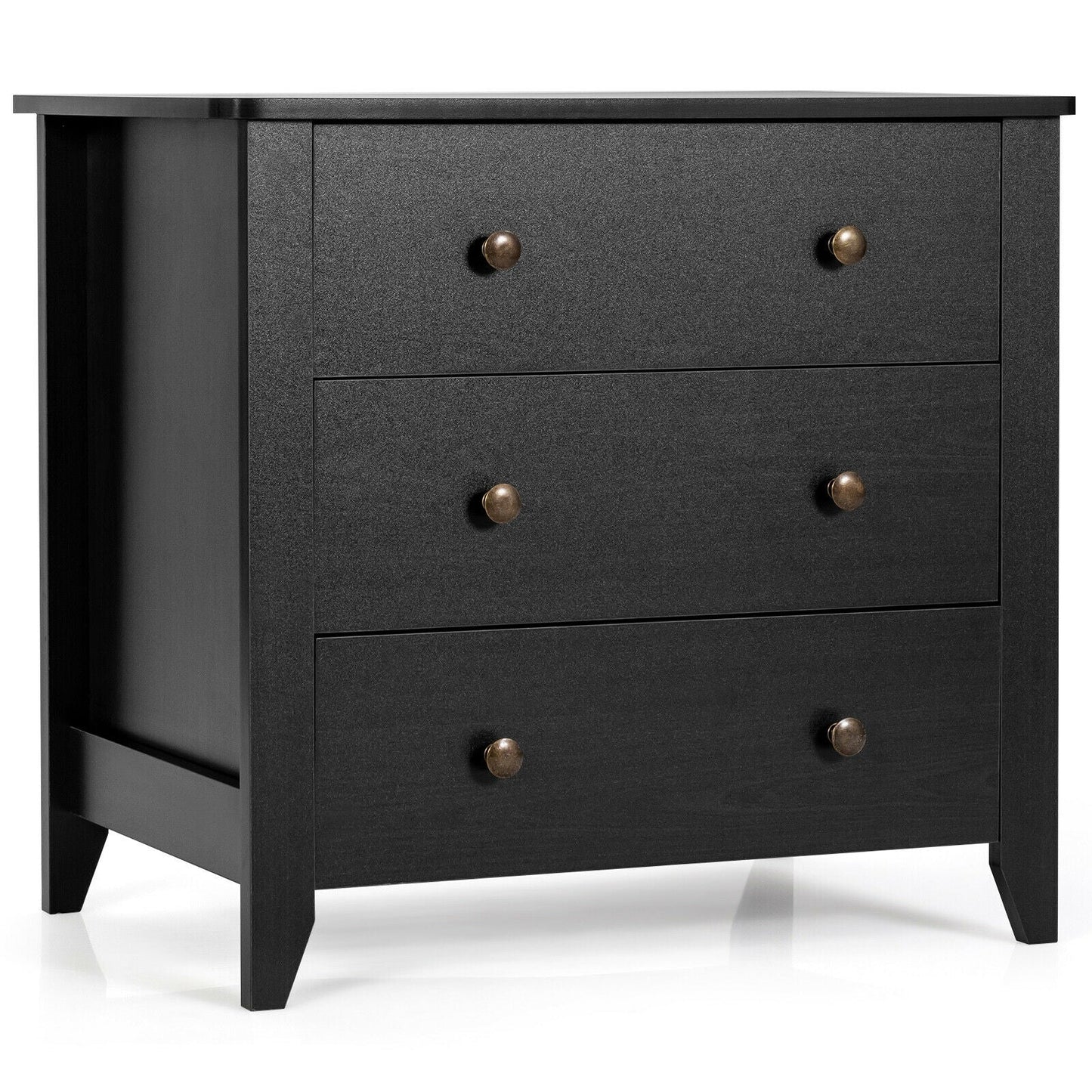 3 Drawer Dresser Chest of Drawers Bedside Table-White