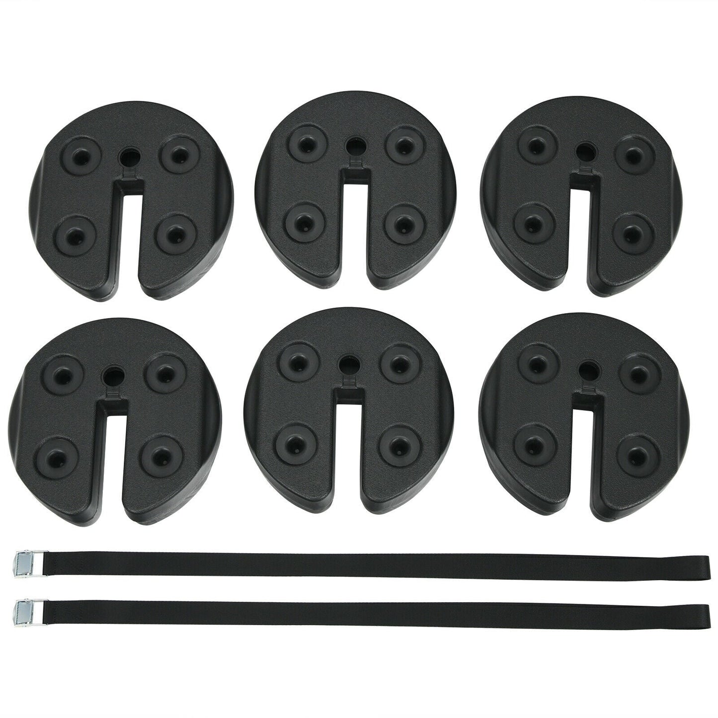 Set of 6 Canopy Weights 30lbs Weight Plate Kit with No-Pinch Design