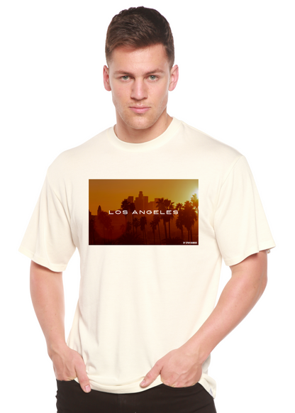 Los Angeles unisex graphic T-shirt, cream bamboo viscose/organic cotton by Spun Bamboo on Tampa Home & Garden Store