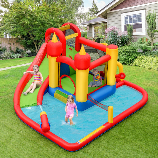 Inflatable Blow Up Water Slide  Bounce House with 740 W Blower - Tampa Home & Garden Store