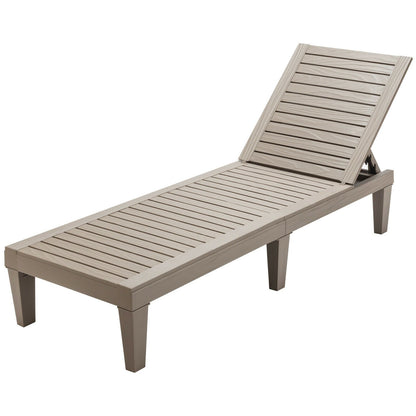 Sillón reclinable de exterior con respaldo ajustable en 5 posiciones - Negro