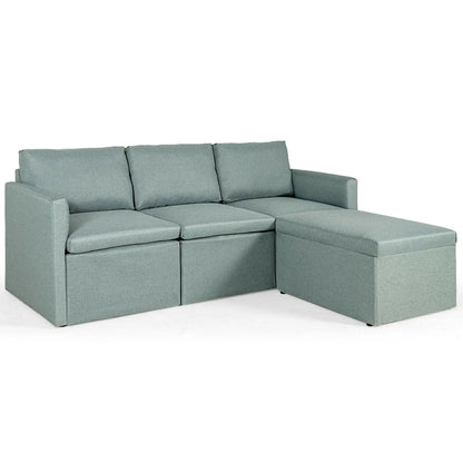 Convertible L-Shaped Sofa with Reversible Chaise