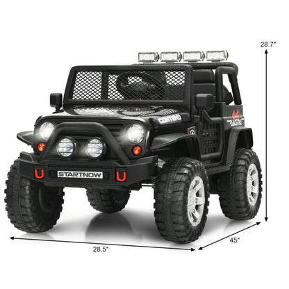 12V Kids Electric Ride On Truck with Remote Control and Operation Lever