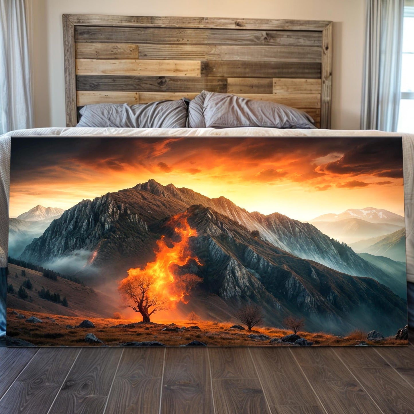 Burning Bush Faith Wall Art XIII Crafting Canvas by Tailored Canvases, lava mountain landscape on Tampa Home & Garden Store