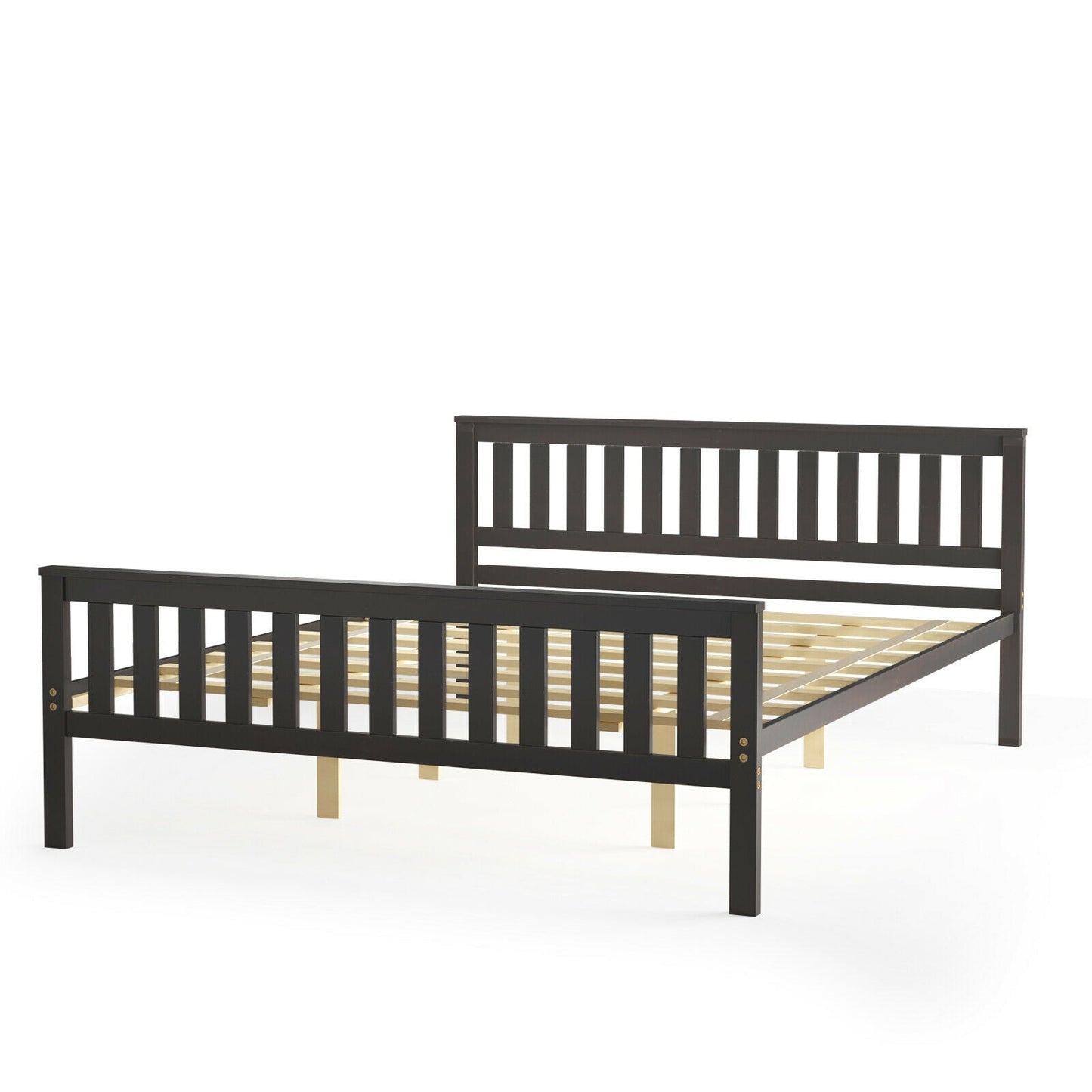 Cama Queen de Plataforma de Madera con Cabecero