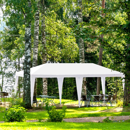 GemGear 10x20 ft white canopy tent with 6 sidewalls, outdoor park setup on Tampa Home & Garden Store