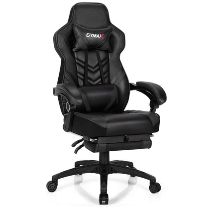 Adjustable Gaming Chair with Footrest for Home Office-Green