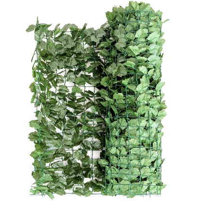 Valla de privacidad decorativa de hojas de hiedra artificial - 59 x 118 pulgadas