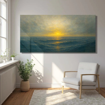 Waterscape Abstract Wall Art IV canvas by Tailored Canvases, ocean sunset Crafting Canvas on Tampa Home & Garden Store