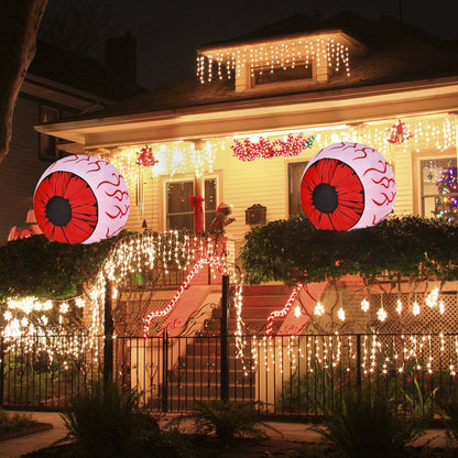 Inflatable eyeballs 2-pack, 3 ft tall, white with red veins and red irises, DirectDeals on Tampa Home & Garden Store