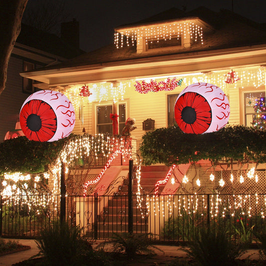 Inflatable eyeballs 2-pack, 3 ft tall, white with red veins and red irises, DirectDeals on Tampa Home & Garden Store