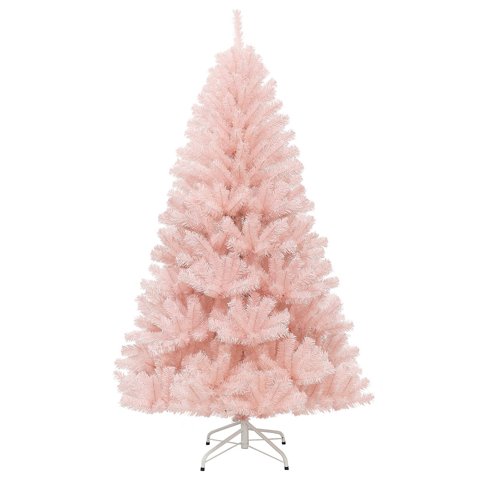 6/7 ft pink artificial Christmas tree hinged full fir on white metal stand DirectDeals on Tampa Home & Garden Store