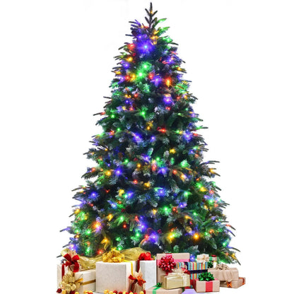 Pre Lit Snowy Christmas Hinged Tree with Lights
