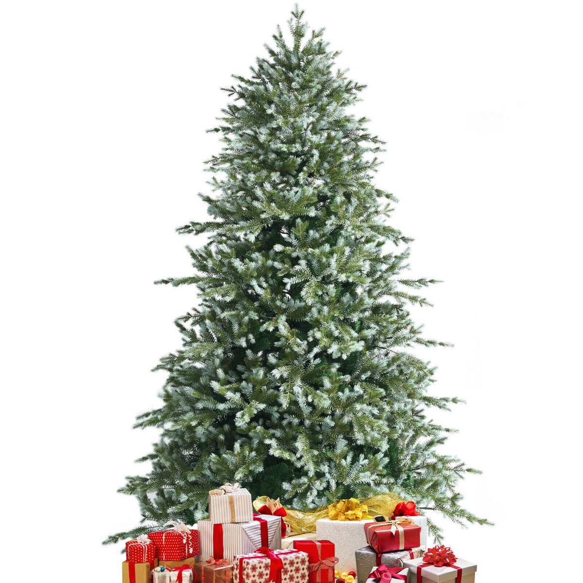 8 ft hinged artificial Christmas spruce tree with mixed PE/PVC tips DirectDeals on Tampa Home & Garden Store