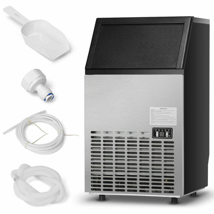Máquina de hielo compacta de acero inoxidable