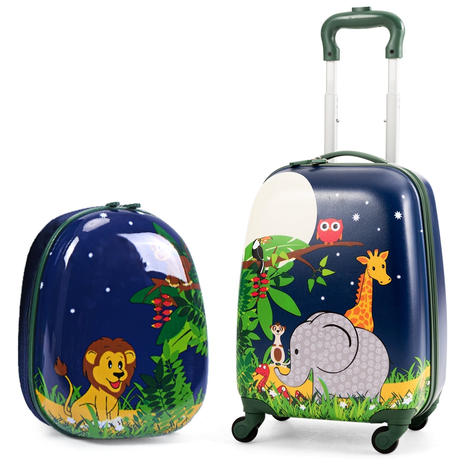 GemGear kids 2-piece carry-on luggage set with 12in and 16in suitcases elephant print on Tampa Home & Garden Store