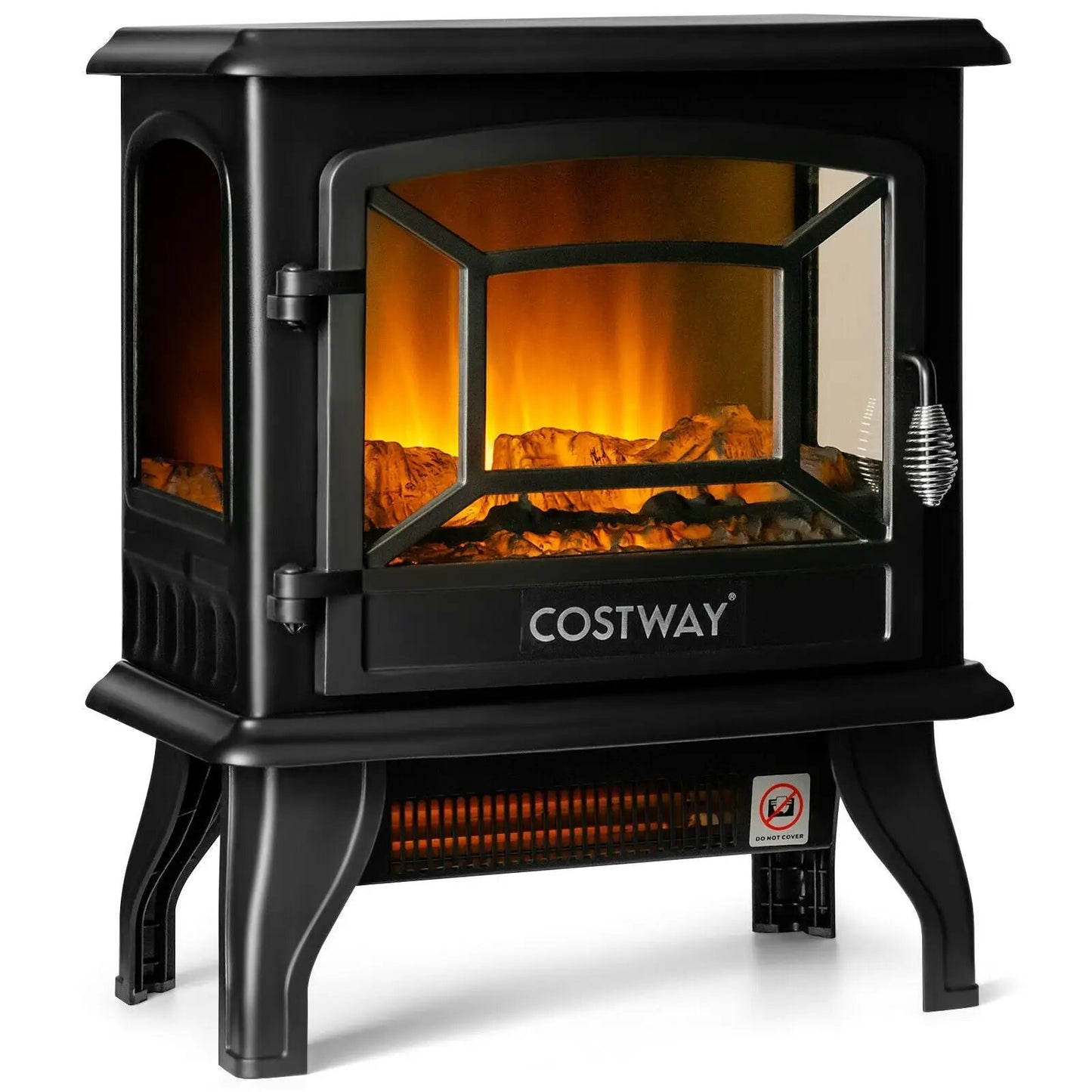 Freestanding Electric Heater with Dancing Flame