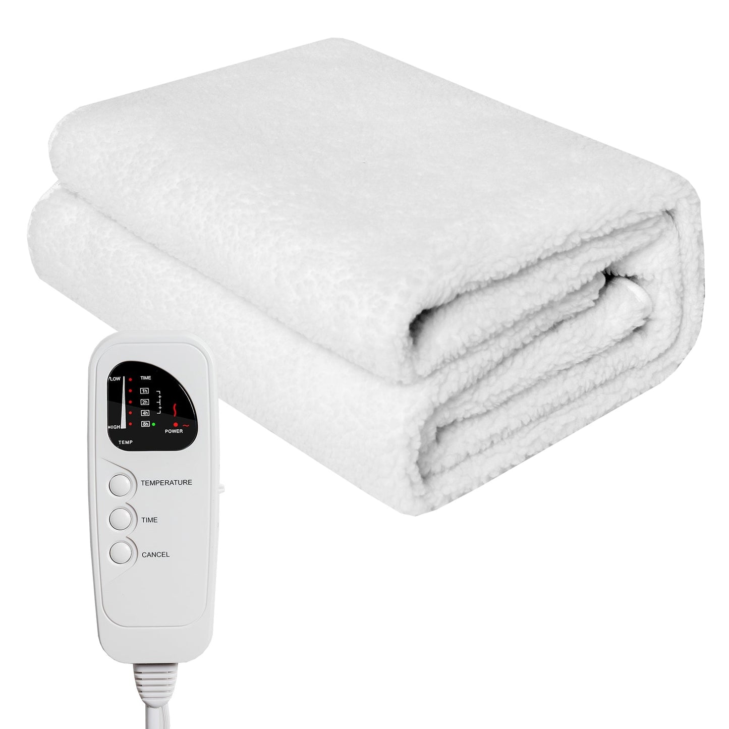 Calentador de cama de masaje de 71 x 31 pulgadas con 5 ajustes de calor