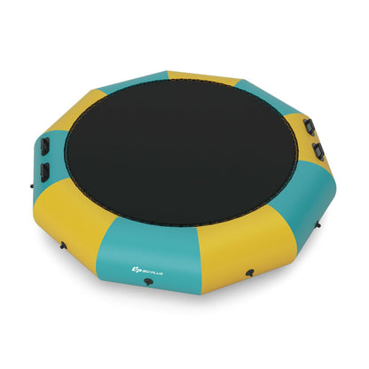10 Feet Inflatable Splash Padded Water Bouncer Trampoline-Blue