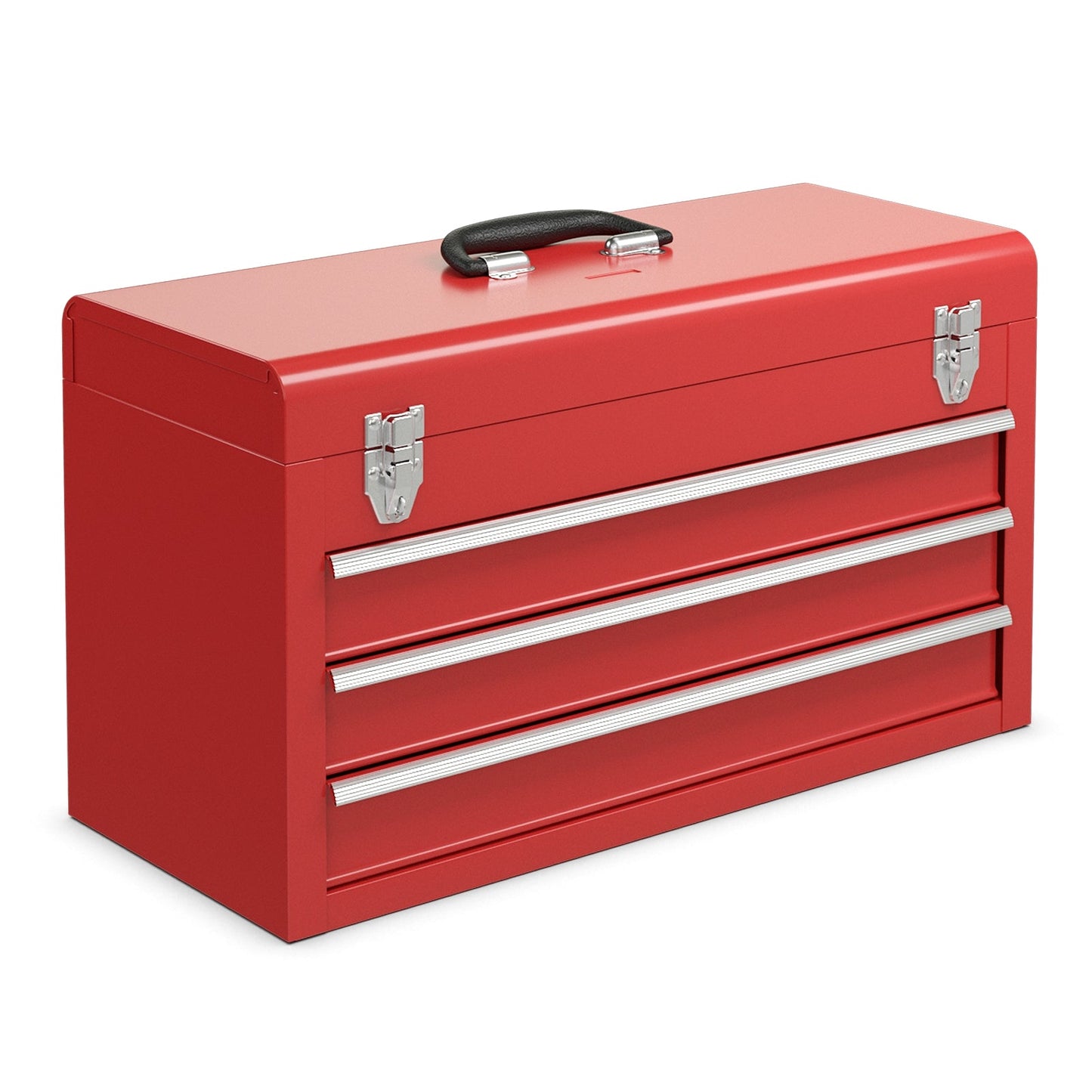 Caja de herramientas portátil para mecánico de garaje con 3 cajones - Rojo