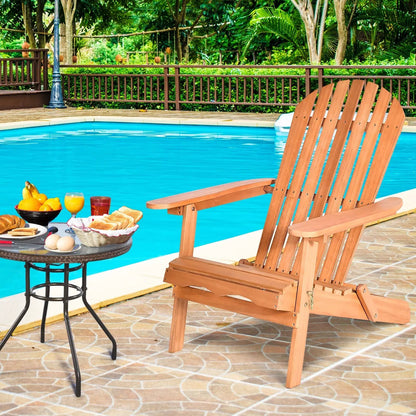 Eucalyptus Wood Foldable Outdoor Lounger Chair