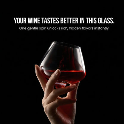 Kami Rotating Crystal Wine Glass with Coaster
