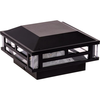 CPL01 Modern 12V AC/DC Low Voltage LED Post Cap Light for 4x4 or 5x5 Posts 120 Lumens Warm White