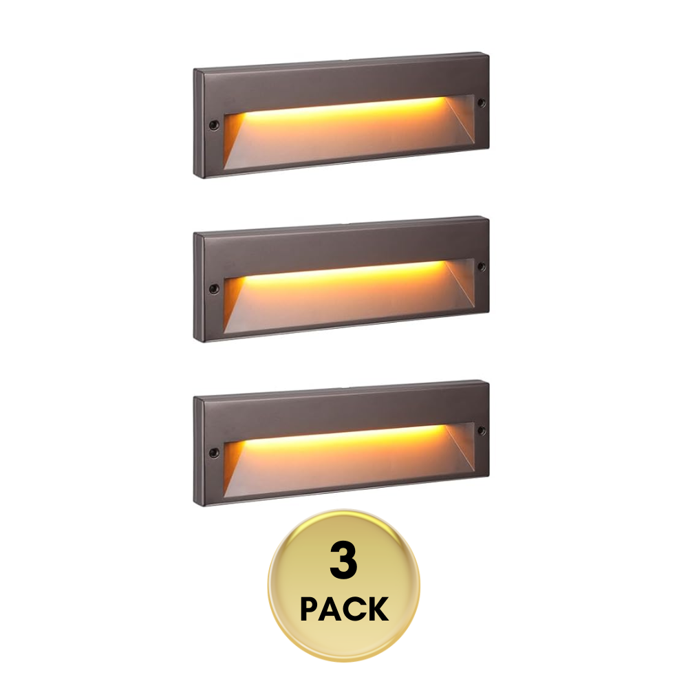 STLA10 6 unidades 6W Luces LED de paso exteriores de bajo voltaje de 10.6", 12V-24V 5CCT 1800K/2700K/3000K/4000K/.Luces LED integradas de aluminio para cubierta Luces de paisaje