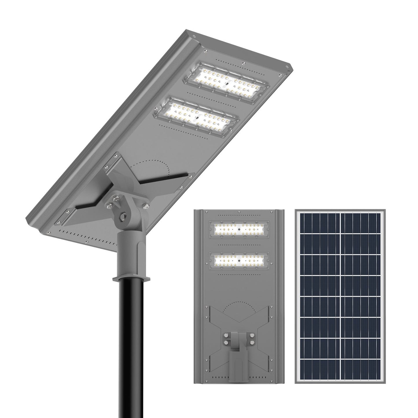 Farola solar comercial de 100 W, 150 W y 200 W - Permanece encendida 