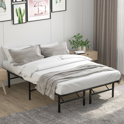 Base de cama de plataforma de metal plegable Twin/Full/Queen con montaje sin herramientas - Tamaño completo