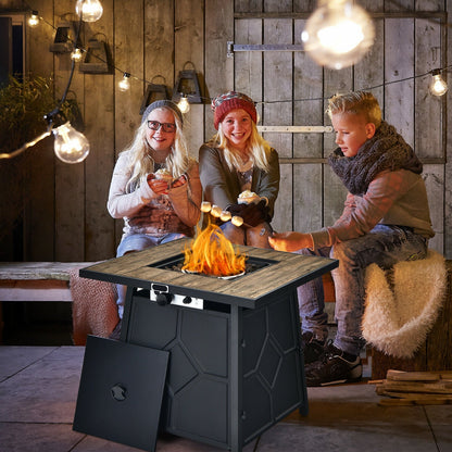 Mesa fogonera a gas propano de 40 000 BTU y 28 pulgadas con cubierta