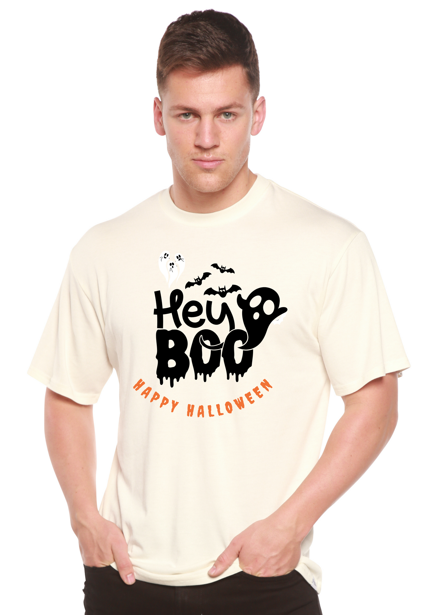 Hey Boo Mens Bamboo Viscose Organic Cotton Tee