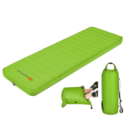 GemGear self inflating folding camping sleeping mattress lime green with carrying bag on Tampa Home & Garden Store