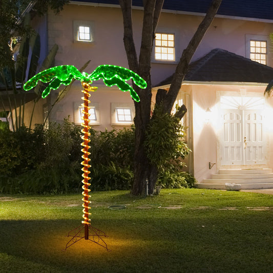 5 Feet LED Pre-lit Palm Tree Decor with Light Rope - Tampa Home & Garden Store