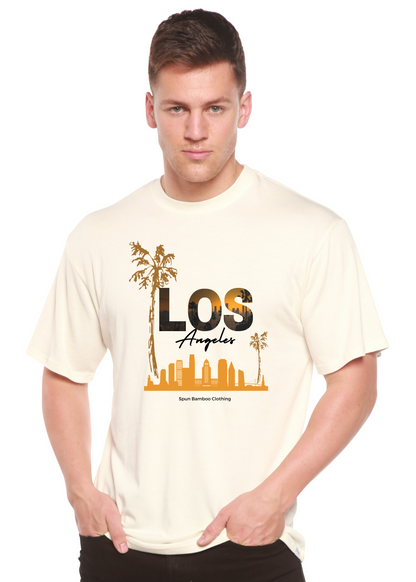 Los Angeles unisex graphicTshirt bamboo viscose/organic cotton with palm trees print Spun Bamboo on Tampa Home & Garden Store