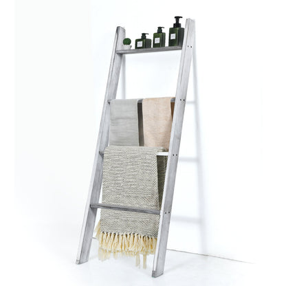 Estantería tipo escalera de pared de 4 niveles - Gris