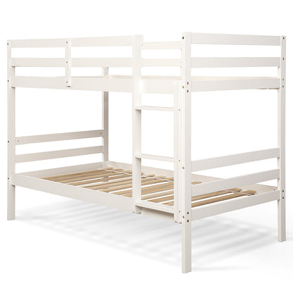 Literas dobles de madera para niños, literas de madera maciza - Marrón
