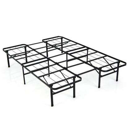 Base de cama plegable de plataforma de acero, tamaño Queen/King, para niños y adultos - Tamaño King