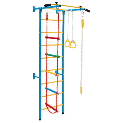 7 In 1 Kids Indoor Gym Playground Swedish Wall Ladder for Solid Wall-Yellow - Tampa Home & Garden Store