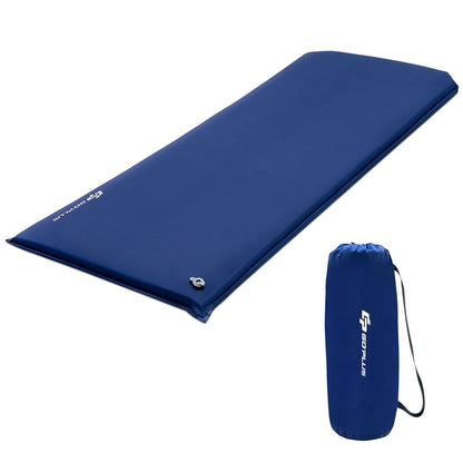 Colchoneta de espuma plegable ligera autoinflable con bolsa de almacenamiento - Azul