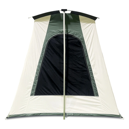 10'x10' Prota Canvas Tent beige and green panels with center pole on Tampa Home & Garden Store