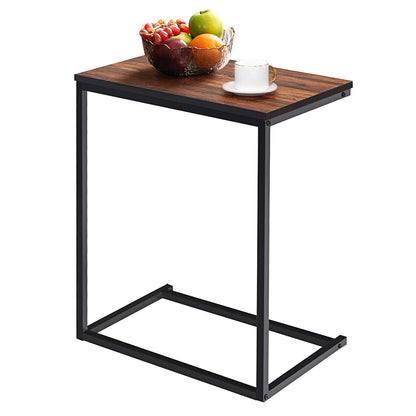 26 Inch Beside Sofa Laptop Holder End Stand Desk-Dark Brown