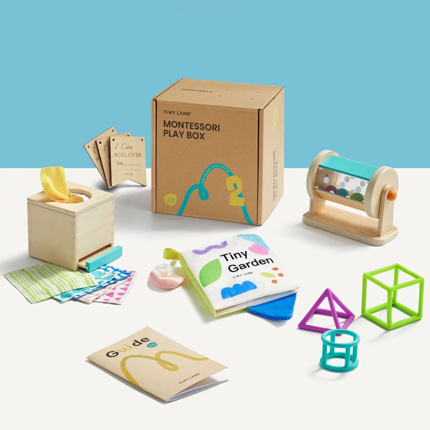 Montessori Play Box wooden baby activity toys bundle by Tiny Land INC on Tampa Home & Garden Store