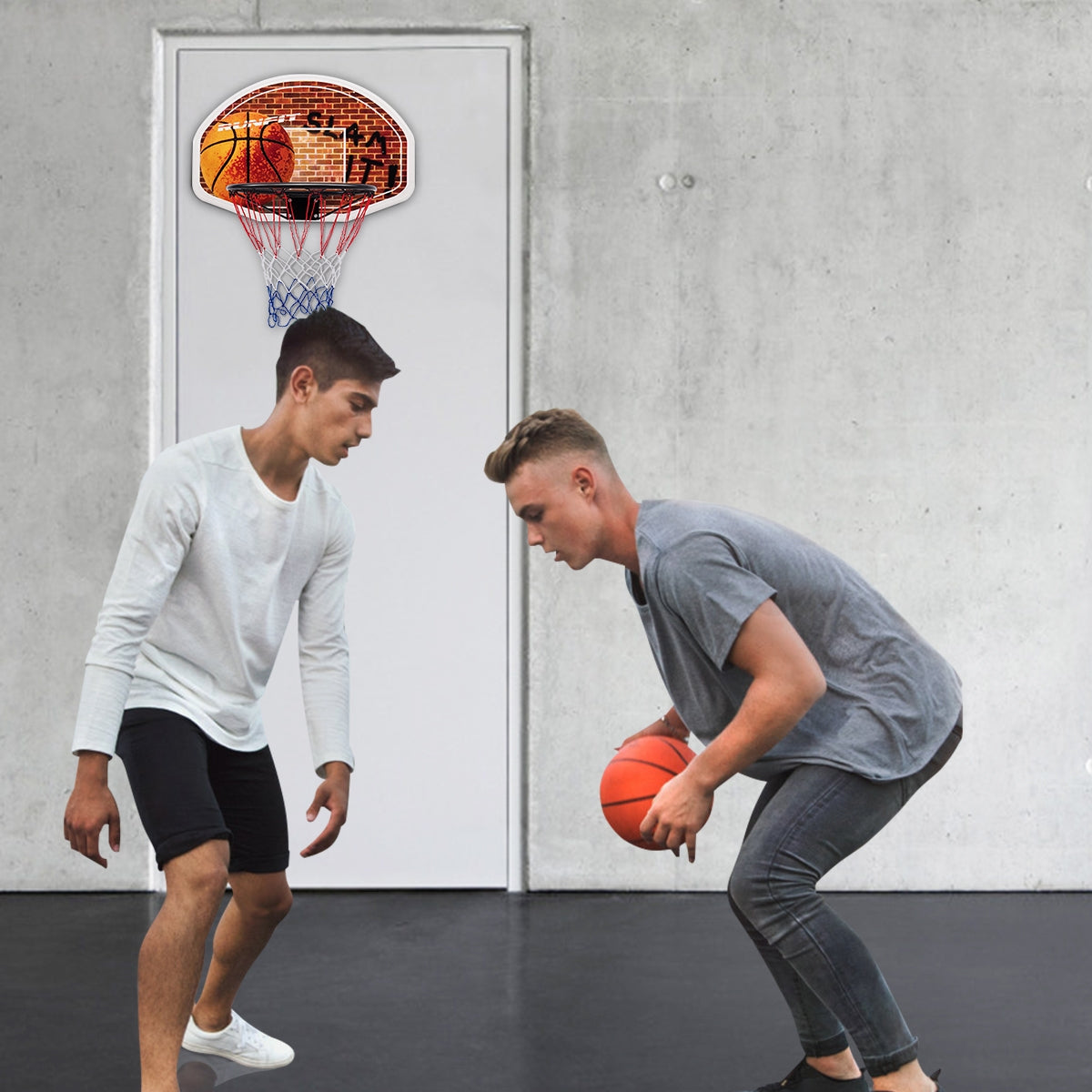 DirectDeals wall-mounted basketball backboard with hoop and dual nets on Tampa Home & Garden Store