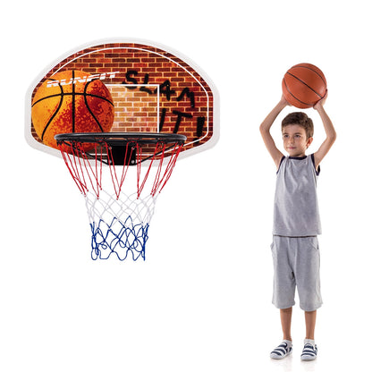Wall Mounted Fan Backboard with Basketball Hoop and 2 Nets, brick-style backboard, DirectDeals on Tampa Home & Garden Store