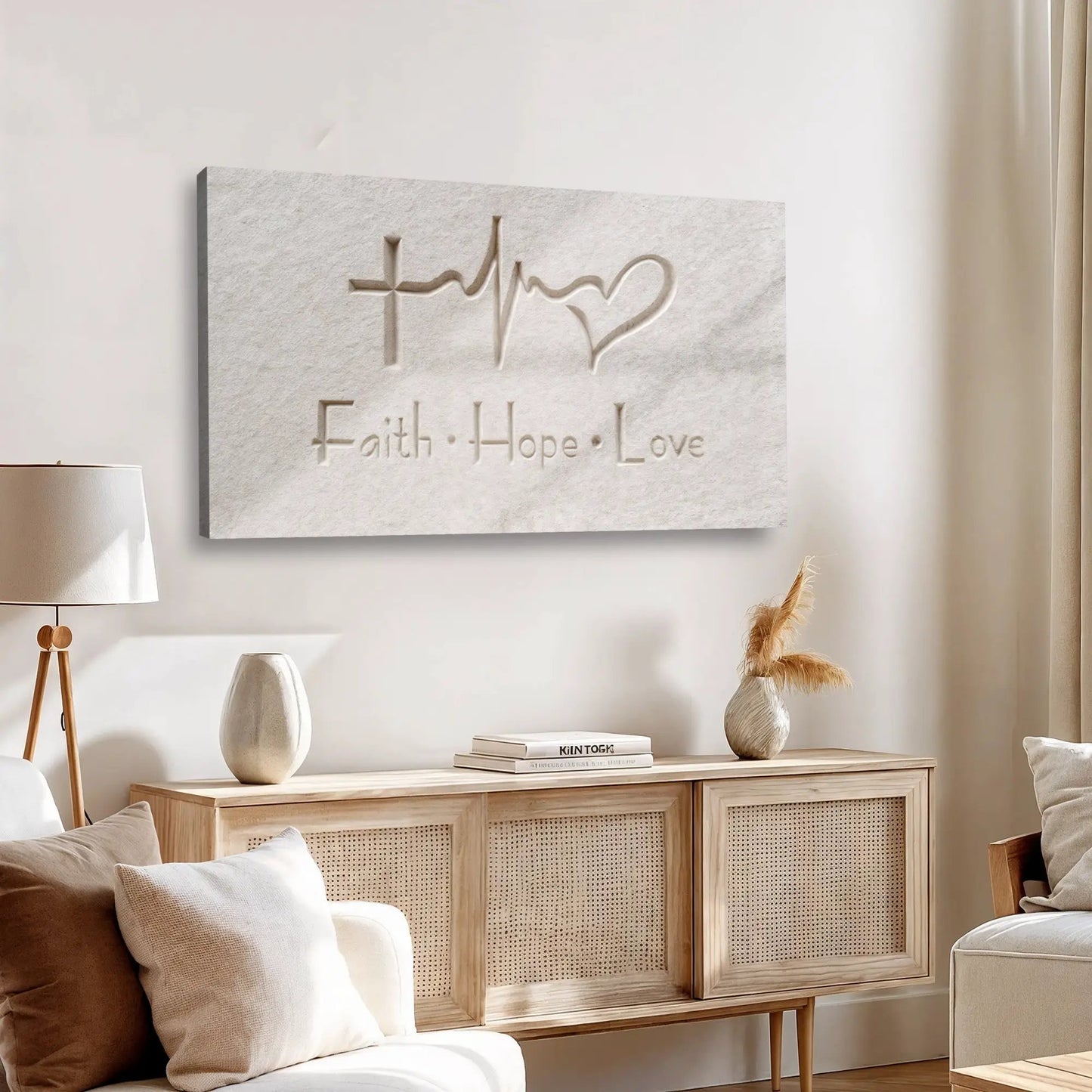 Faith Hope Love Wall Art IV USA Made Canvas