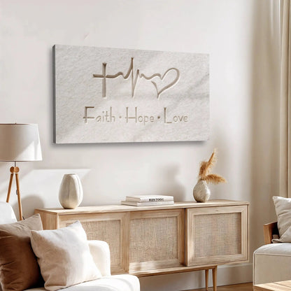 Faith Hope Love Wall Art IV USA Made Canvas