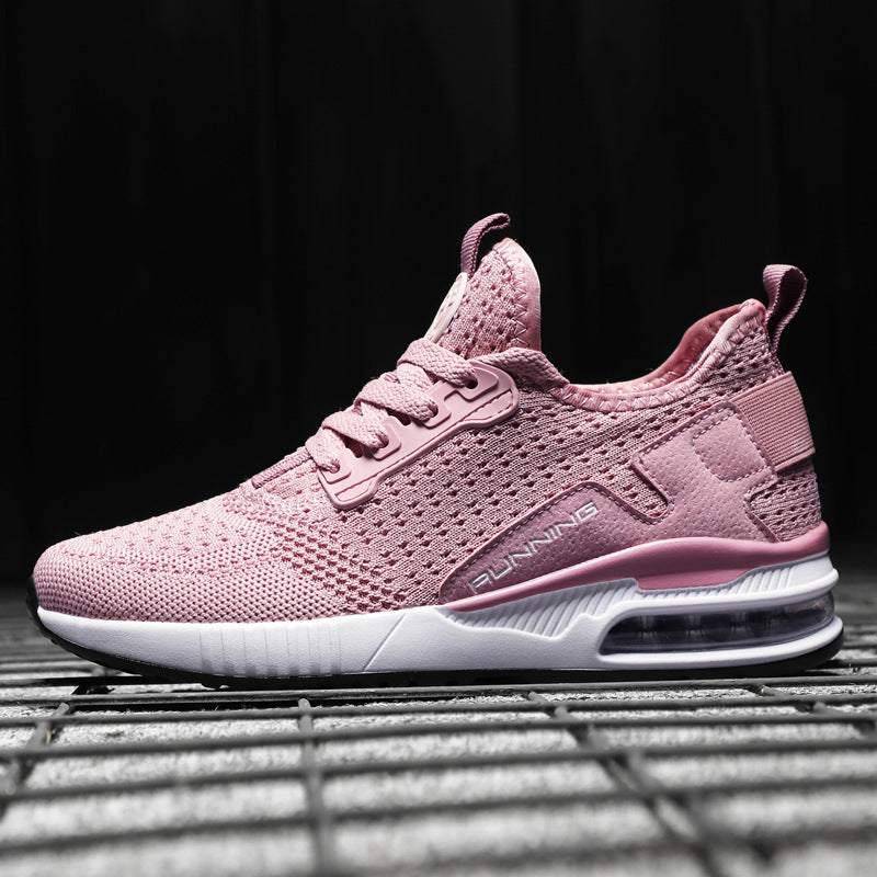 Womens pink lightweight running sneakers Stevvex with breathable mesh and air cushion sole on Tampa Home & Garden Store
