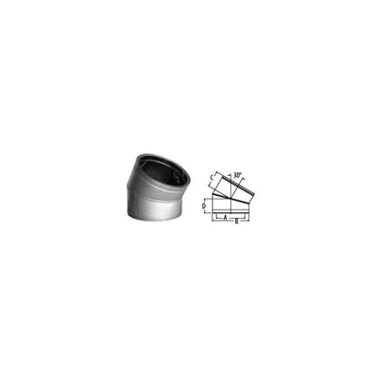 DuraVent 24DT-E30 24in chimney pipe elbow 30° metal vent fitting on Tampa Home & Garden Store